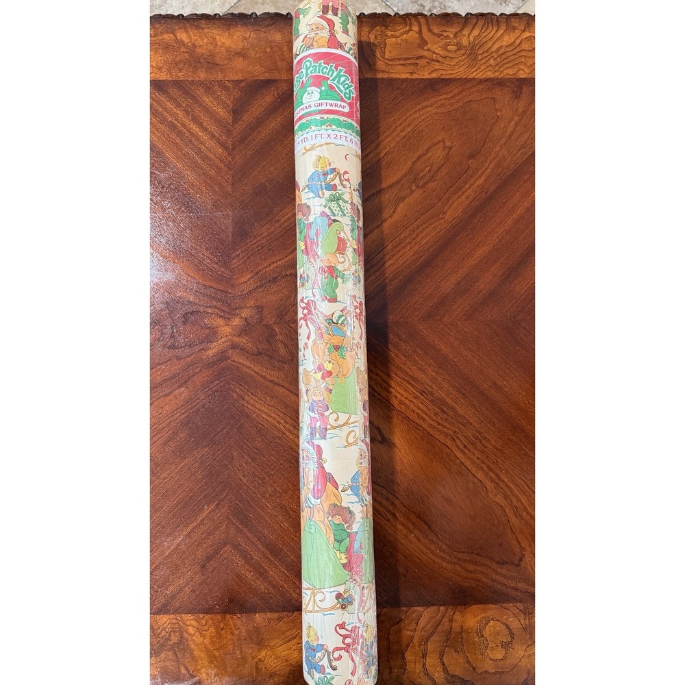 VTG 1983 Cabbage Patch Kids Christmas Gift Wrap 40 Sq Ft NOS - 1 Roll
